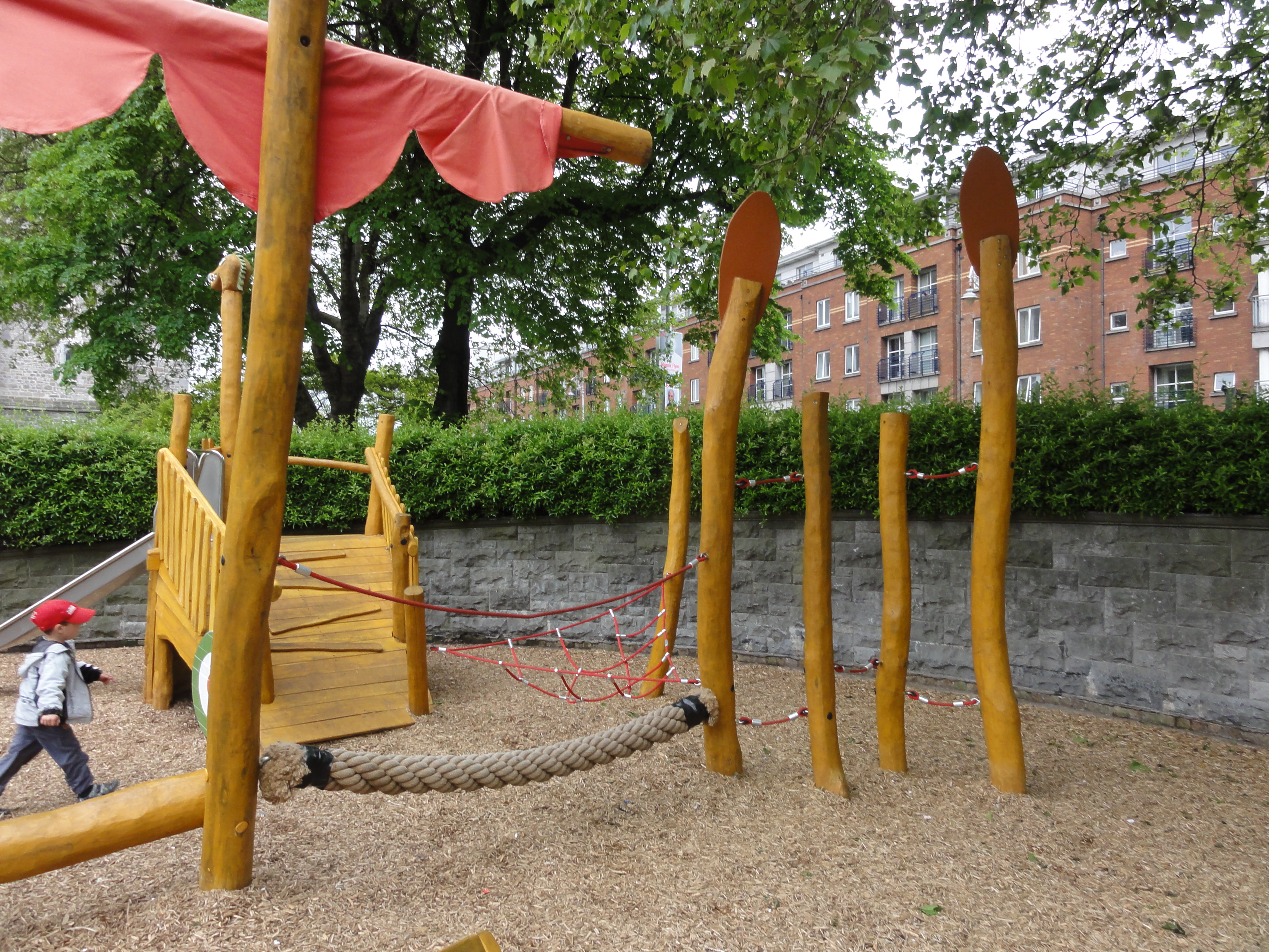 Playground for St. Patrick's Park in Dublin, located within the garden next to the cathedral