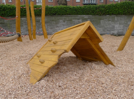 Climbing Cargo Box, belonging to a Viking themed playground in Dublin, St. Patrick's Park, featuring a 